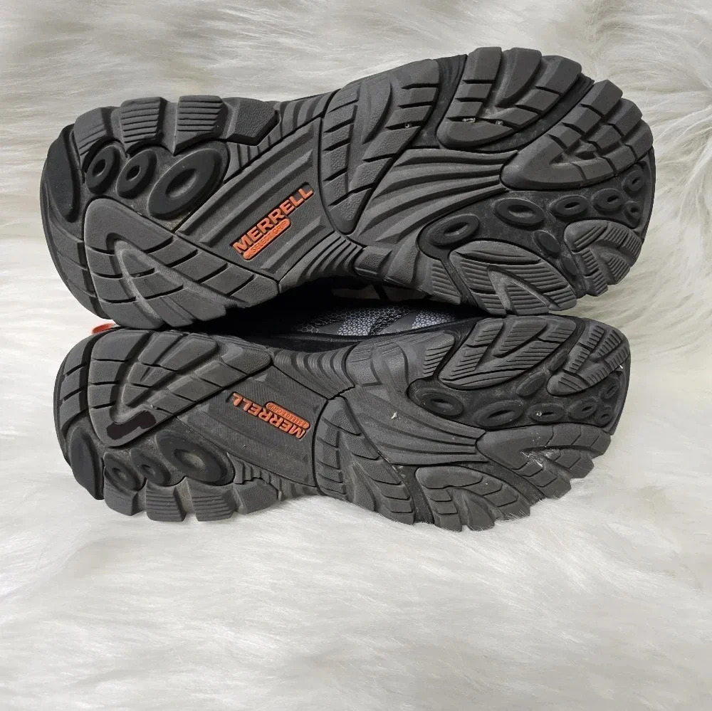 Merrell Mens Moab Edge 2 Trail Hiking Shoes sz 7W Monument Gray Low Boot - Picture 7 of 8